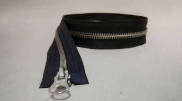 Zadrga kovinska DELJIVA - TEMNO MODRA - 2 ključa- nikel zobki 3274