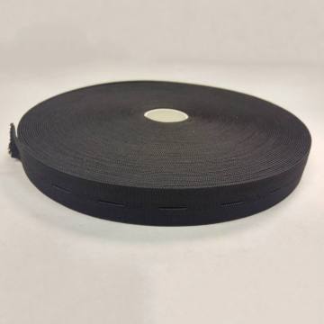 Elastika z luknjicami 20 mm ČRNA 25m 5010
