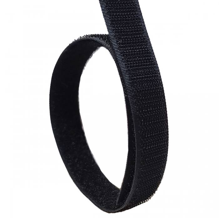 Ježek trak obojestranski črn - 25m  5805